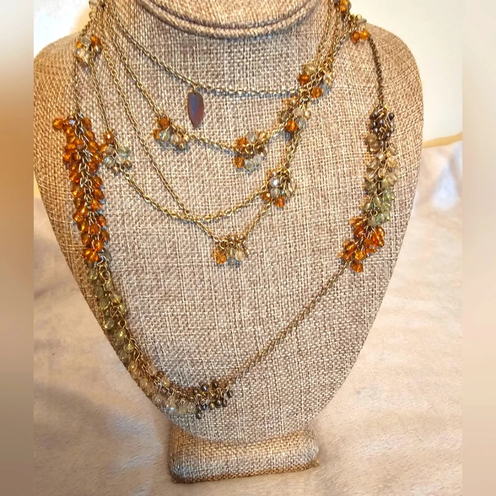 2 Coldwater Creek Ombre Beaded Necklaces
